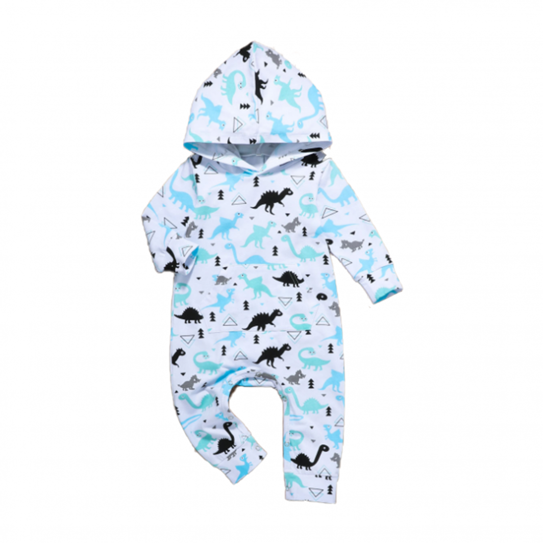 Dinosaur Baby Boy Hoodie Jumpsuit