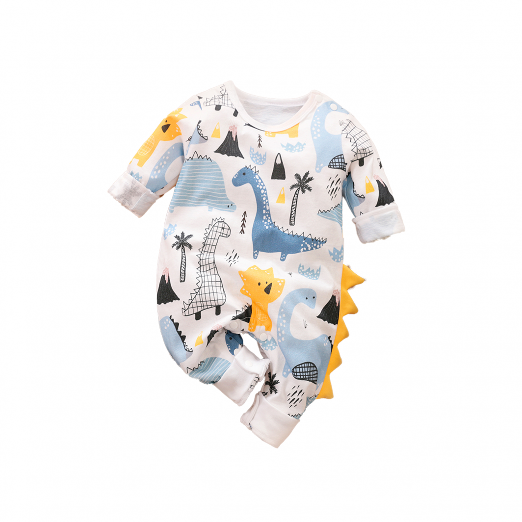 Dinosaur Baby Boy Jumpsuit with Spikes