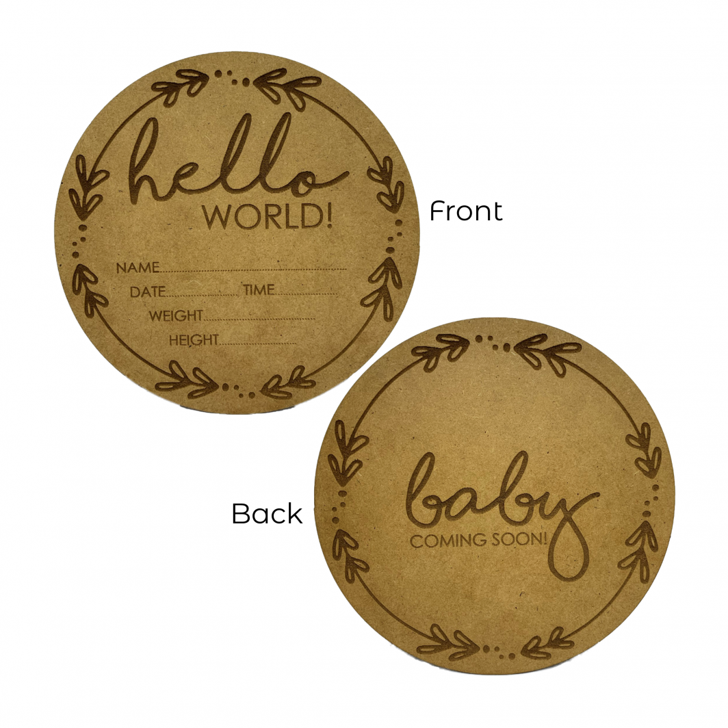 2-in-1 Wooden Announcement Plaque